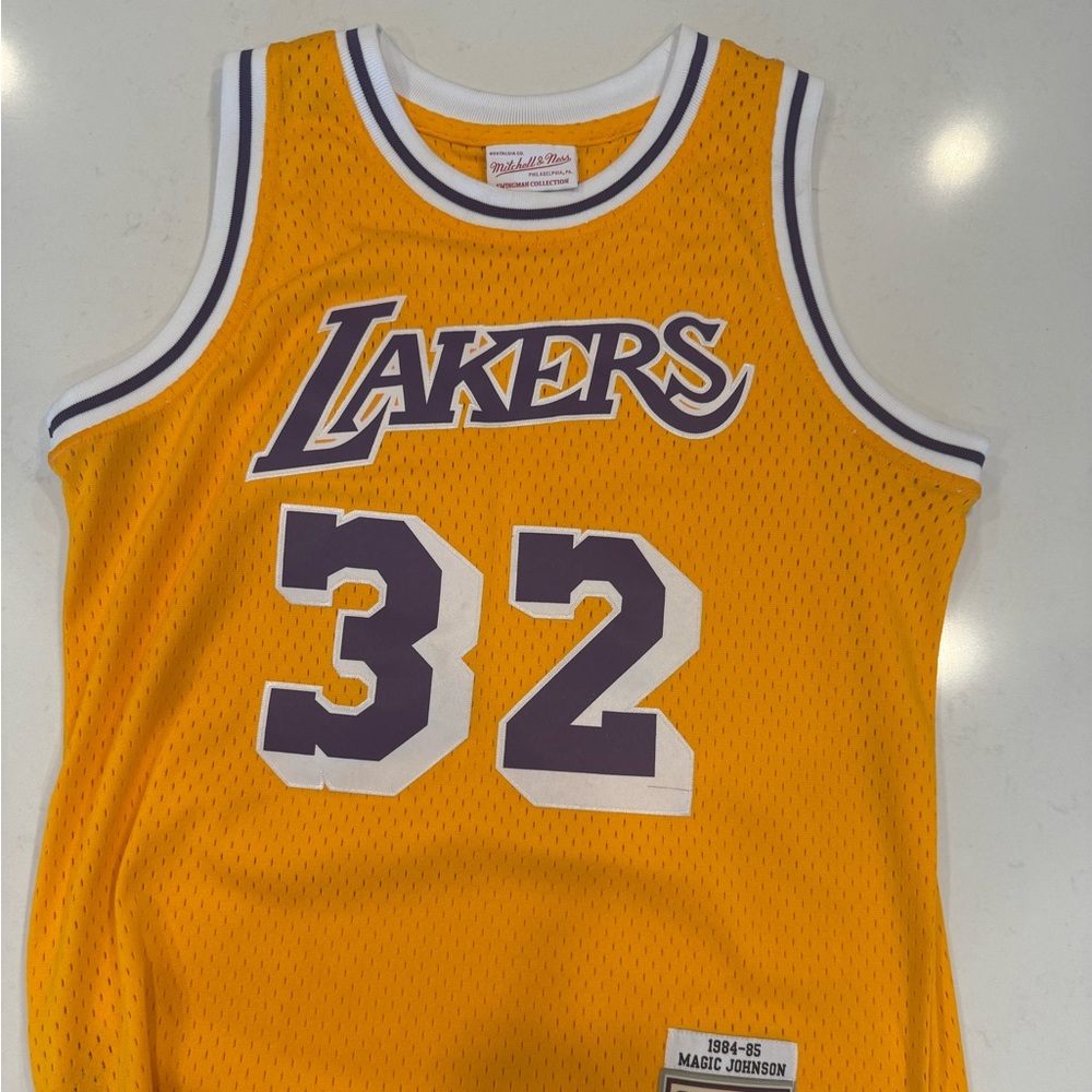 Mitchell & Ness Magic Johnson Orange Hardwood Classics Jersey
